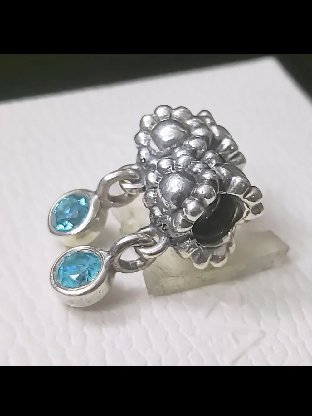 PANDORA SET OF 2 DEW DROP TOPAZ DANGLE EXCELLENT CONDITION FIRM PRICE - Picture 2 of 10